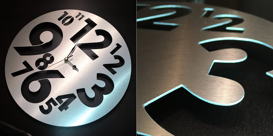 Horloge design anti-traces en aluminium