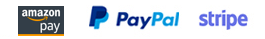 Modes de paiement disponibles : Amazon Pay, Stripe et PayPal