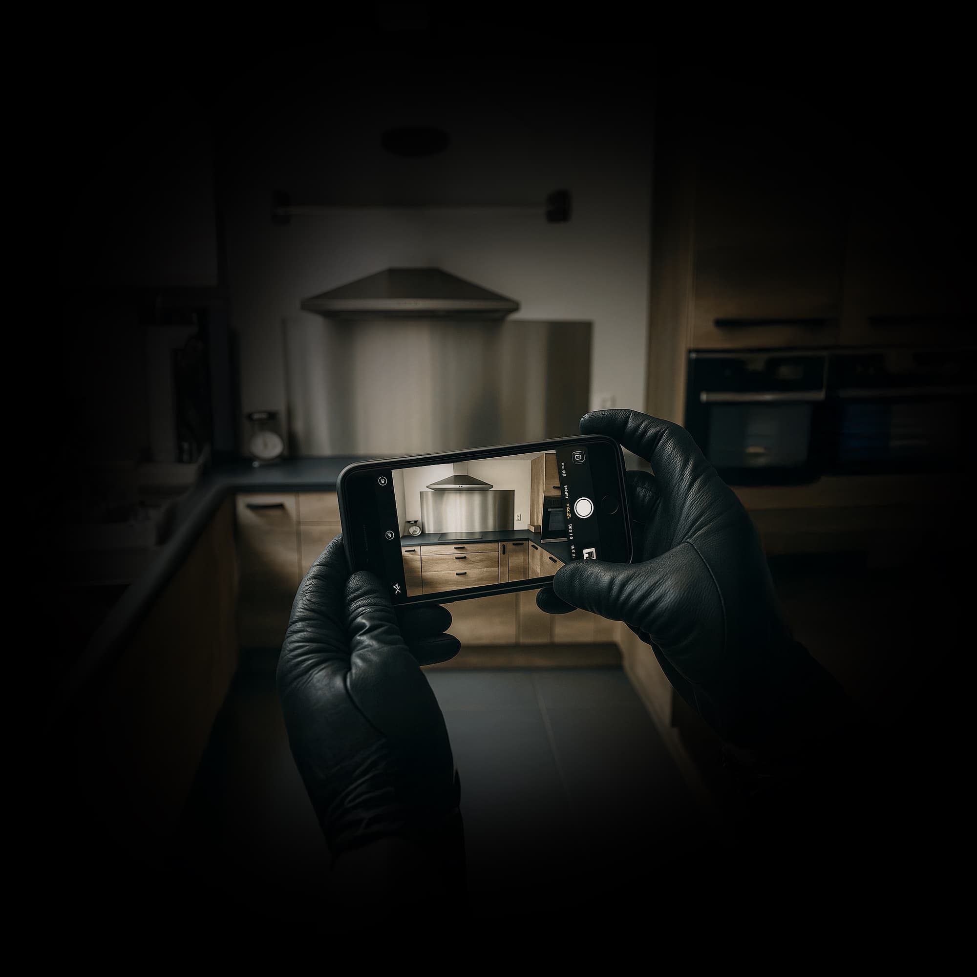 Agent photographiant une crédence