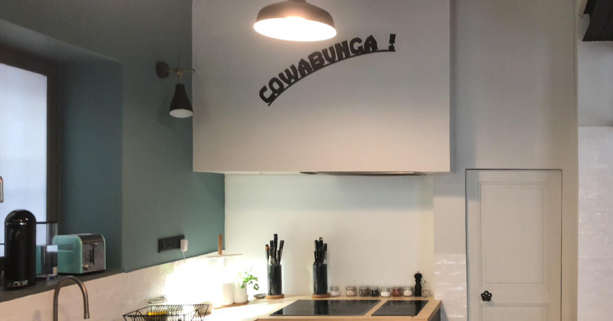 Déco murale “Cowabunga !” en métal découpé - Acier galvanisé