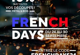 French Days 2024: Ganhe 10% de desconto em todos os seus cortes de metal e madeira!