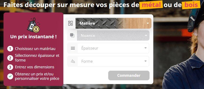 Ihre Metallplatte in unter 30 Sekunden bestellt!