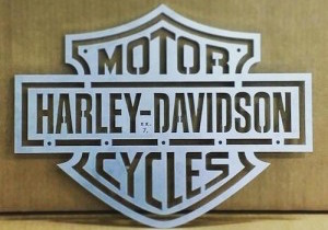 Logo Harley Davidson en inox brossé