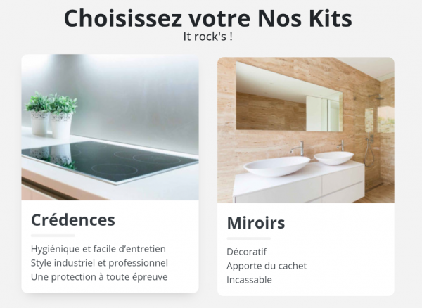 kits crédences et miroirs