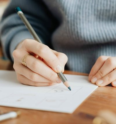 schéma sur papier pour crédence de cuisine